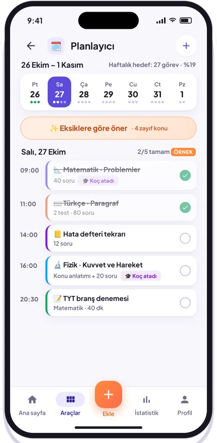 Çalışma planlayıcı